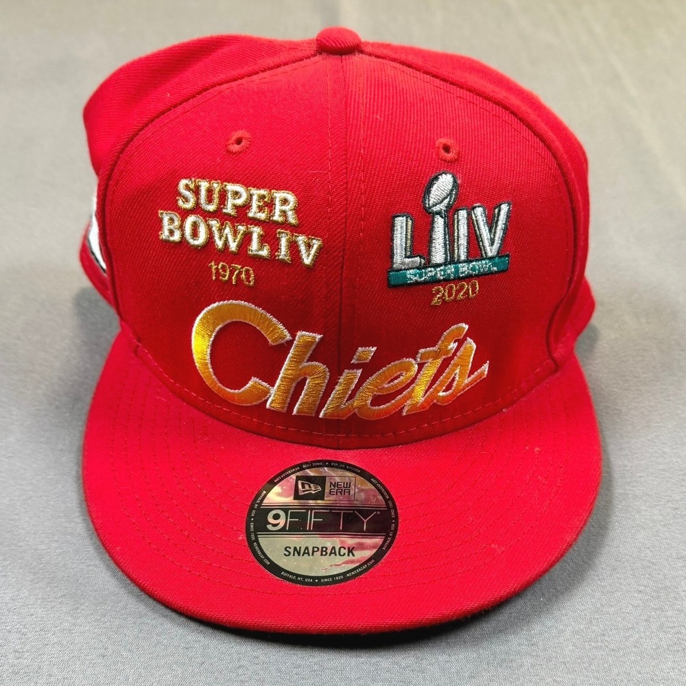 Kansas City Chiefs Super Bowl LIV Champions Hat New Era 9FIFTY Snapback Cap